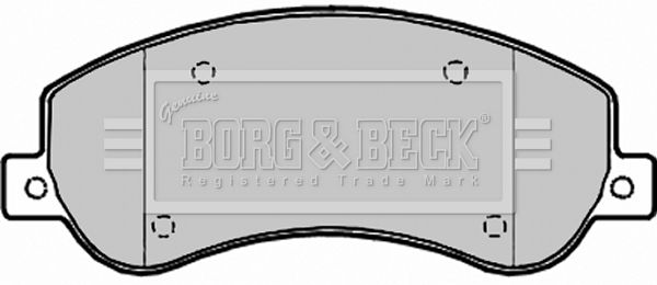 BORG & BECK Комплект тормозных колодок, дисковый тормоз BBP1964